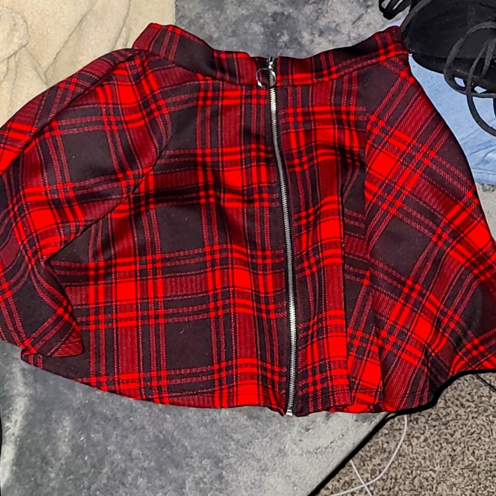 Red and black skirt